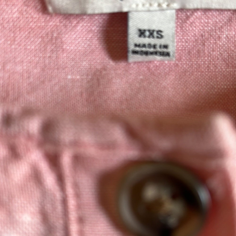 Madewell jumpsuit linen/ cotton blend pink xxs - Picture 8 of 9